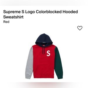 Supreme S Logo Colorblocked Hooded Sweatshirt
